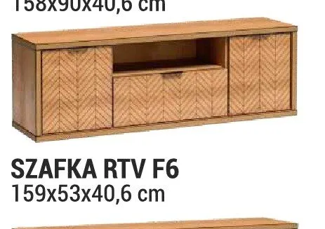 Szafka RTV F6 Fonti 159x53x40,6 cm promocja w Merkury Market