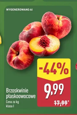 Brzoskwinie płaskoowocowe promocja w Aldi