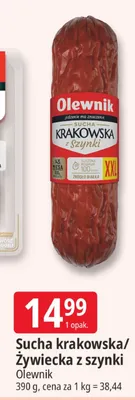 Kiełbasa żywiecka z szynki Olewnik promocja w Leclerc
