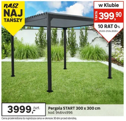 Pergola START 300 x 300 cm promocja w Leroy Merlin