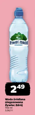 Woda źródlana niegazowana Żywiec Zdrój promocja w Netto