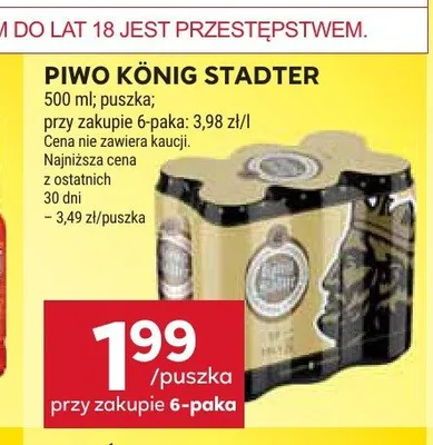 Piwo König Stadter promocja w Stokrotka