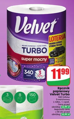 Ręcznik papierowy Velvet Turbo promocja w Dino