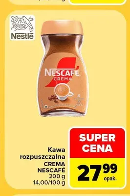 Kawa rozpuszczalna Crema Nescafé promocja w Carrefour