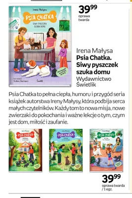 Książka Irena Małysa Psia Chatka. Siwy pyszczek szuka domu Wydawnictwo Świetlik promocja w Empik