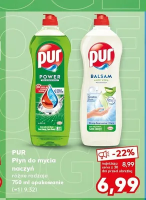 Płyn do mycia naczyń Pur Balsam Aloe Vera promocja w Kaufland
