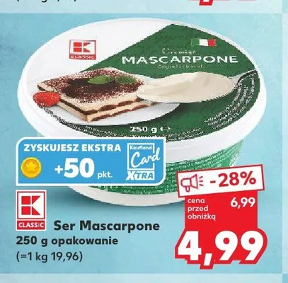Ser Mascarpone K-Classic promocja w Kaufland