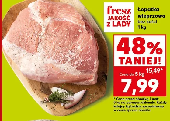 Łopatka wieprzowa bez kości promocja w Kaufland