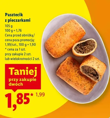 Pasztecik z pieczarkami promocja w Lidl