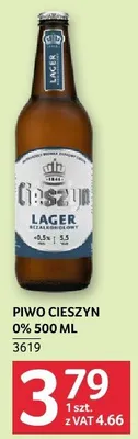 Piwo Cieszyn 0% 500 ml promocja w Selgros
