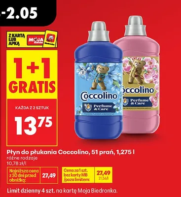 Płyn do płukania Coccolino Perfume & Care promocja w Biedronka
