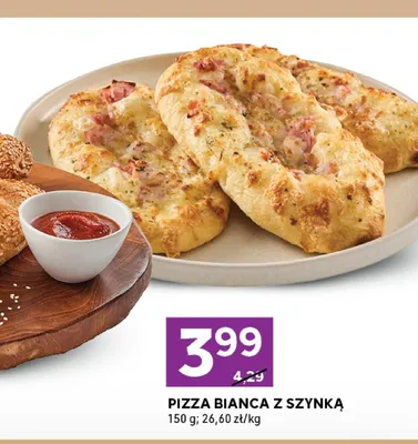 Pizza bianca z szynką promocja w Stokrotka