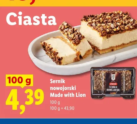 Sernik nowojorski Made with Lion promocja w Lidl