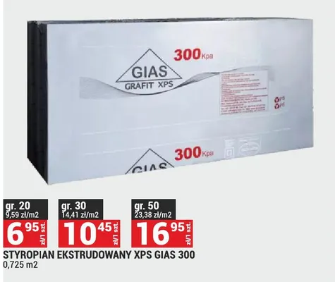 Styropian ekstrudowany XPS Gias 300 promocja w Merkury Market