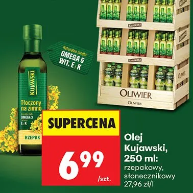 Olej Kujawski słonecznikowy promocja w Biedronka