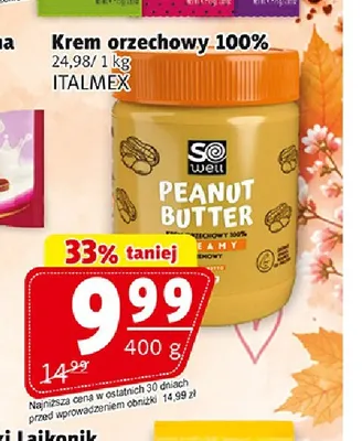 Krem orzechowy 100% So Well promocja w Prim Market