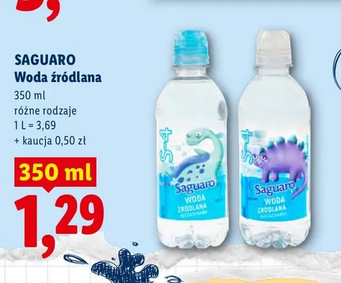 Woda źródlana Saguaro promocja w Lidl