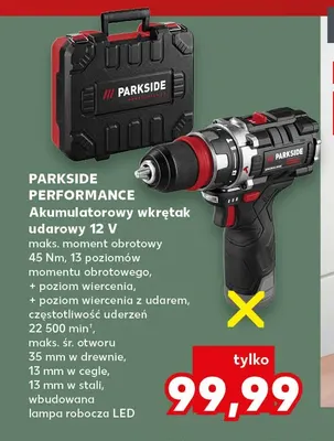 Akumulatorowy wkrętak udarowy Parkside Performance promocja w Kaufland