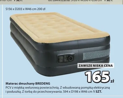 Materac dmuchany Bredeng 156x203x46 cm promocja w Jysk