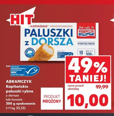 Kapitańskie paluszki rybne z łososia Abramczyk promocja w Kaufland