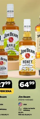 Likier na bazie whiskey Jim Beam Apple 32,5% USA promocja w Netto