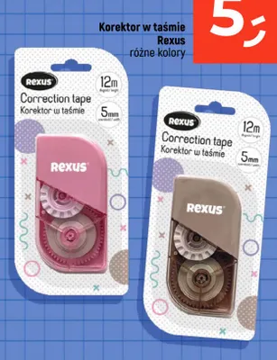Korektor w taśmie Rexus promocja w Dealz