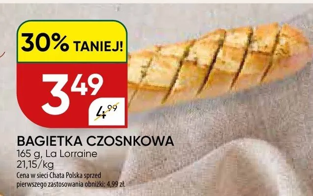 Bagietka czosnkowa promocja w Chata Polska