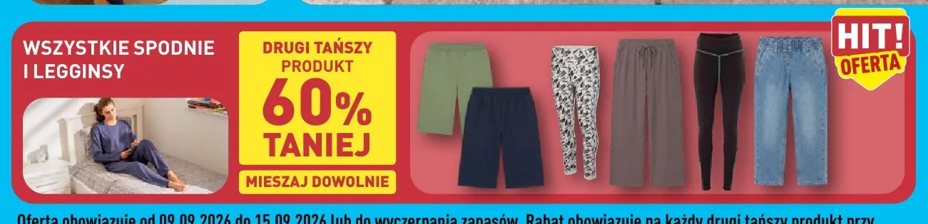 Spodnie i legginsy promocja w Aldi