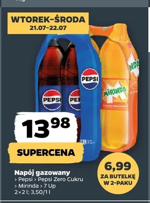 Napój gazowany Pepsi Zero Cukru 2-pak promocja w Netto