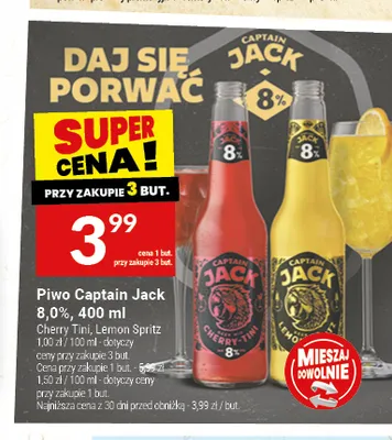 Piwo Captain Jack Lemon Spritz 8,0% promocja w Twój Market