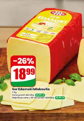 Ser Edamski Mlekovita promocja w Dino
