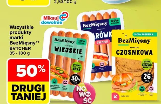 Produkty marki BezMięsny BVTCHER promocja w Carrefour