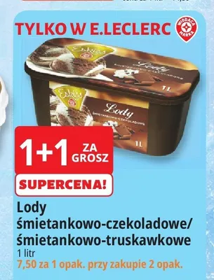 Lody śmietankowo-czekoladowe Eskiss promocja w Leclerc