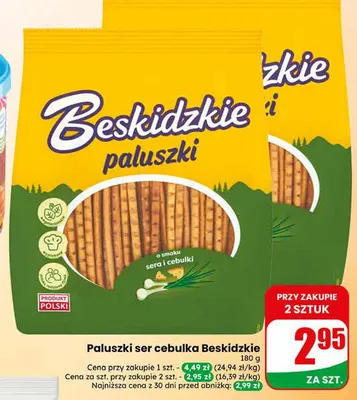 Paluszki ser cebulka Beskidzkie promocja w Dino
