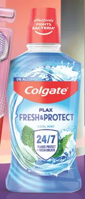 Płyn do płukania jamy ustnej Colgate Plax Fresh & Protect Cool Mint promocja w Hebe