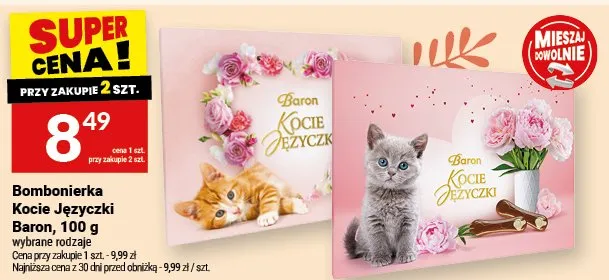 Bombonierka Kocie Języczki Baron promocja w Twój Market