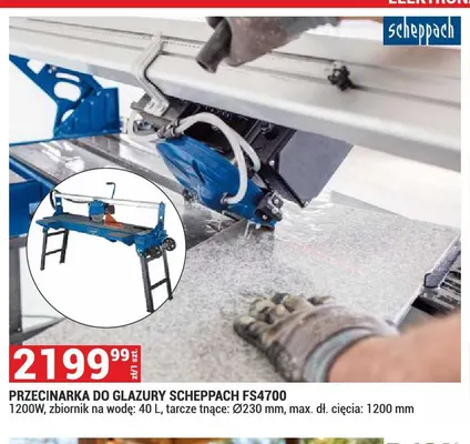 Przecinarka do glazury Scheppach FS4700 promocja w Merkury Market