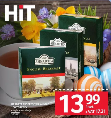 Herbata ekspresowa Ahmad 100 torebek promocja w Selgros