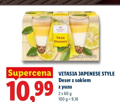 Deser z sokiem z yuzu 2-pak Vitasia Japanese Style promocja w Lidl