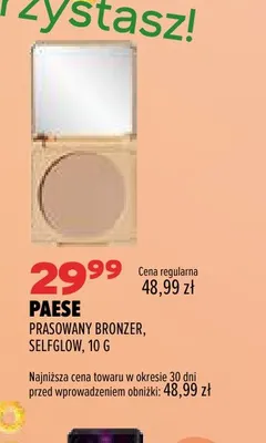 Prasowany bronzer Selfglow Paese promocja w Drogerie Natura