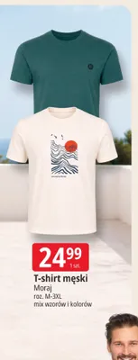 T-shirt męski Moraj roz. M-3XL promocja w Leclerc