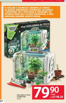 Szklarnia Hi-Tech Clementoni Naukowa Zabawa promocja w Selgros