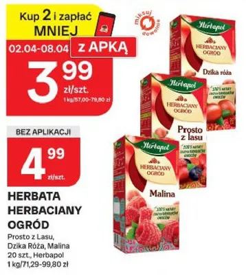 Herbata herbaciany ogród Prosto z Lasu, Dzika Róża, Malina promocja w Chorten