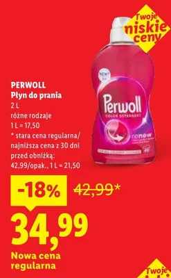 Płyn do prania PERWOLL promocja w Lidl