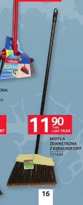 Miotła zewnętrzna z kijem Hof/Off promocja w Selgros