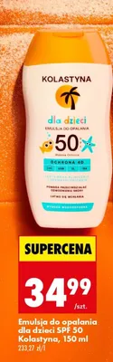 Emulsja do opalania dla dzieci SPF 50 Kolastyna promocja w Biedronka