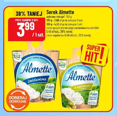 Serek Almette z ogórkiem promocja w POLOmarket
