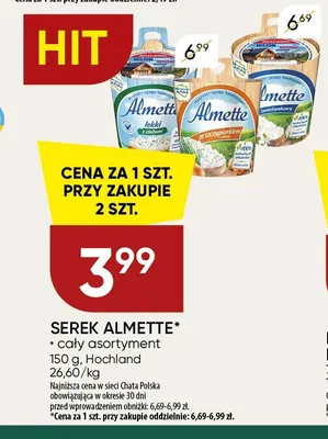 Serek puszysty Almette śmietankowy promocja w Chata Polska