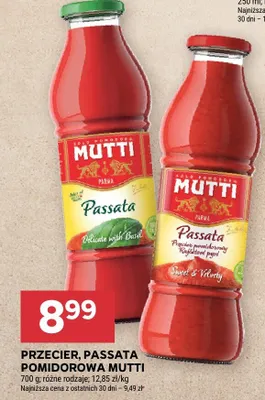 Przecier pomidorowy Passata Mutti promocja w Stokrotka