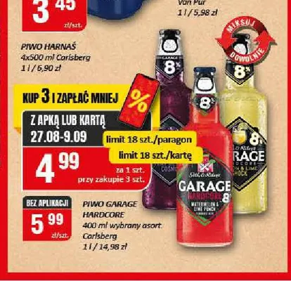 Piwo Garage Hardcore promocja w Chorten